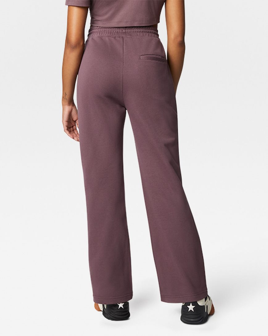 Women's Converse Wide Leg Knit Pants Purple | AU 09C16H